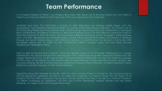 team performance