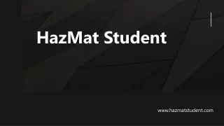 HazMat Student