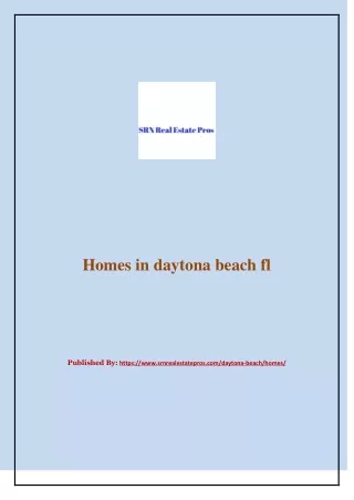 Homes in daytona beach fl