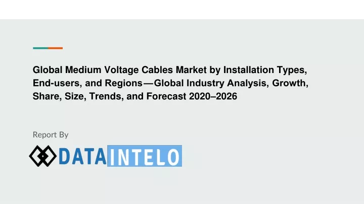 global medium voltage cables market