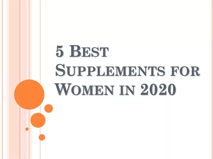 5 best supplements for women in 2020