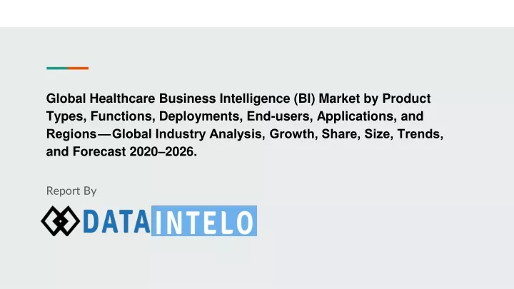 global healthcare business intelligence bi market