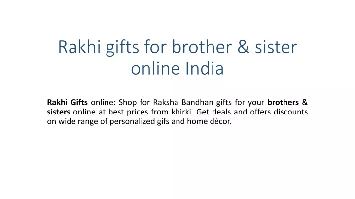 r akhi gifts for brother sister online i ndia