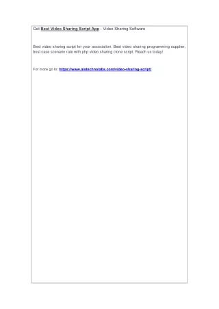 get best video sharing script app video sharing