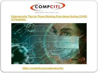 cybersecurity tips for those working from home