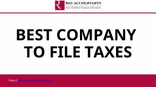 Best Company to file taxes | Craigieburn | RSG Accountants