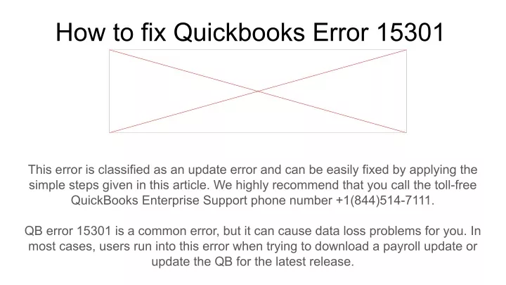 how to fix quickbooks error 15301