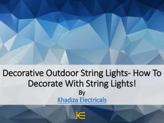 Decorative Outdoor String Lights - How To Decorate Your Garden With String Lights!