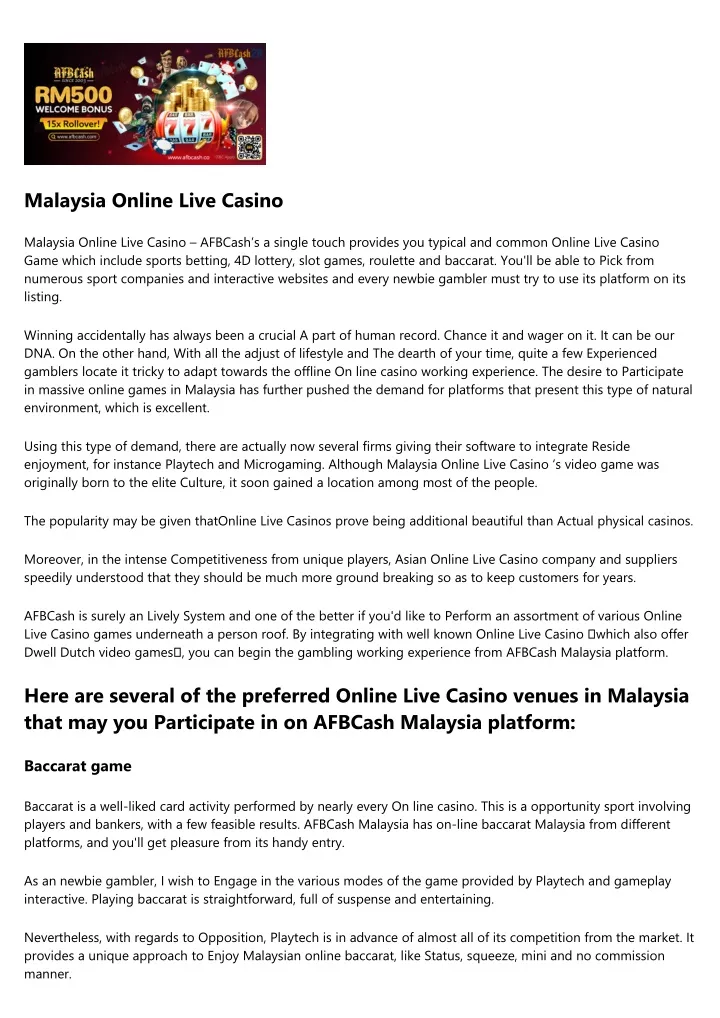 malaysia online live casino