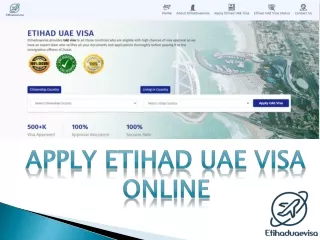 Apply Etihad UAE Visa