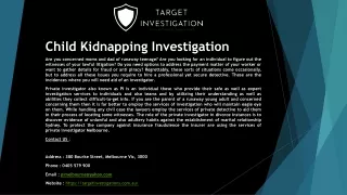 child kidnapping investigation