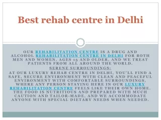 Best rehab centre in Delhi