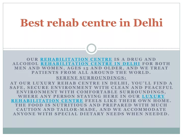 best rehab centre in delhi