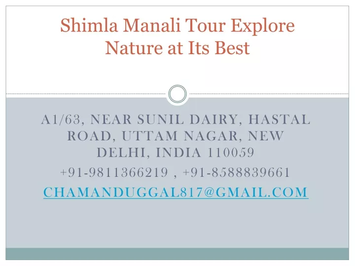 shimla manali tour explore nature at its best