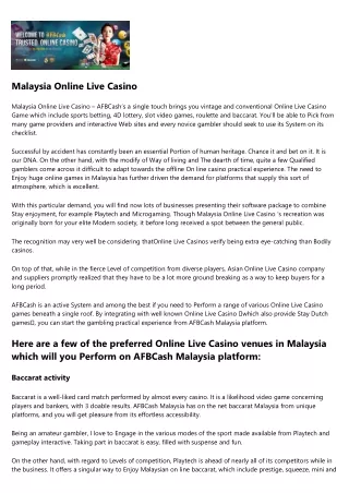 Casino Malaysia 2020