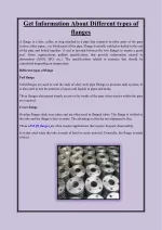 Get Information About Different types of flanges - slide 1