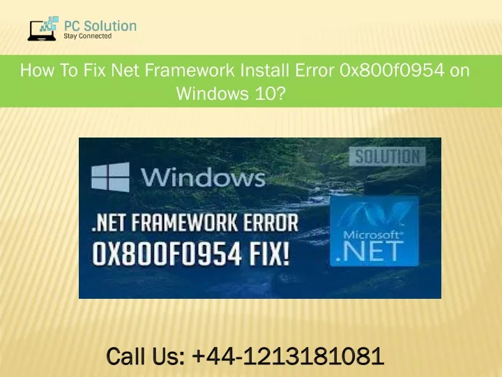 how to fix net framework install error 0x800f0954