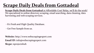 Scrape Daily Deals from Gottadeal