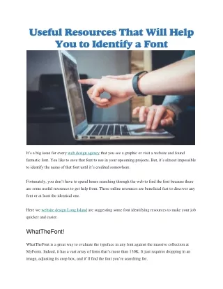 useful resources that will help you to identify