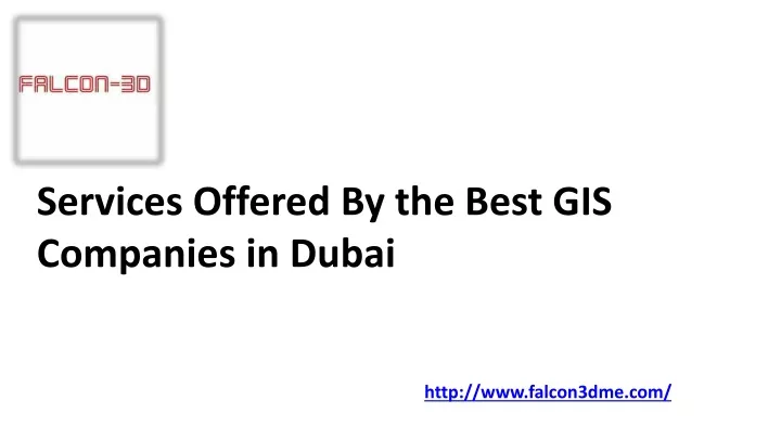services offered by the best gis companies