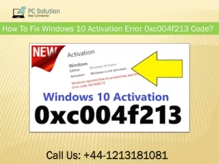 how to fix windows 10 activation error 0xc004f213