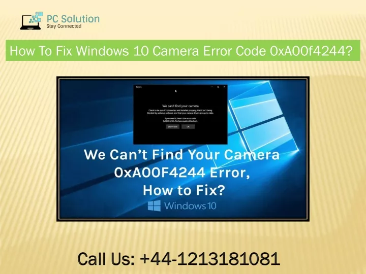 how to fix windows 10 camera error code 0xa00f4244