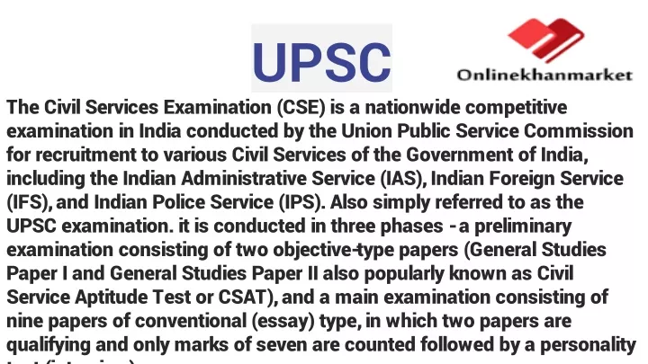 upsc the civil services examination