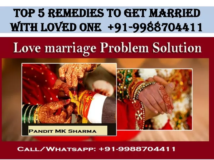 top 5 remedies to get married with loved one 91 9988704411