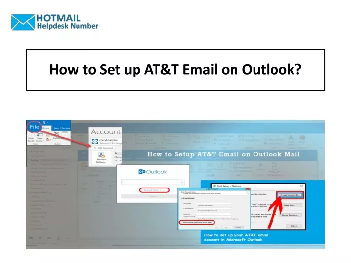 how to set up at t email on outlook