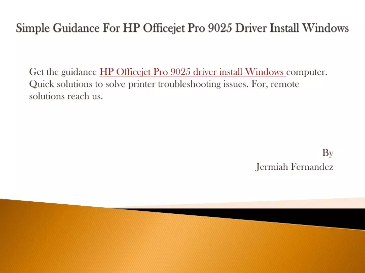 simple guidance for hp officejet pro 9025 driver install windows