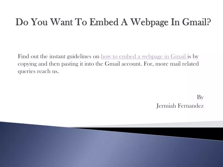 do you want to embed a webpage in gmail