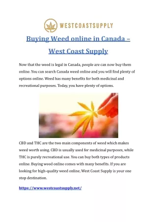 Canada Weed Online_westcoastsupply