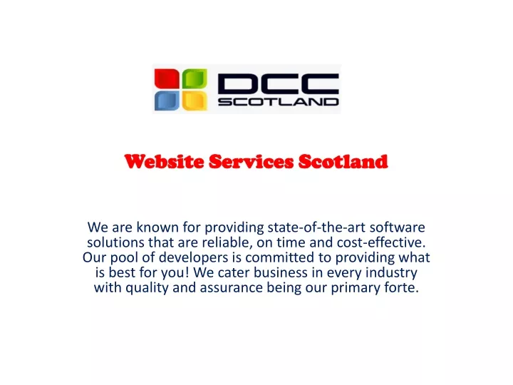 website services scotland