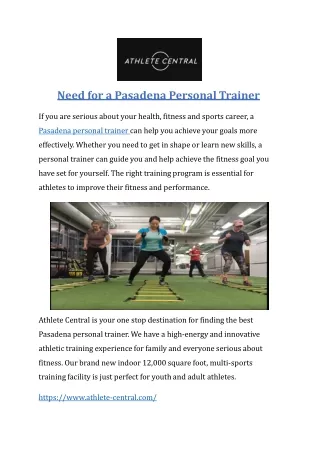 Pasadena personal trainer_athlete-central