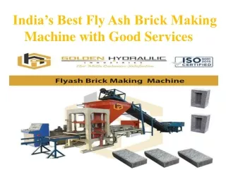 India’s Best Fly Ash Brick Making Machine with Good Services