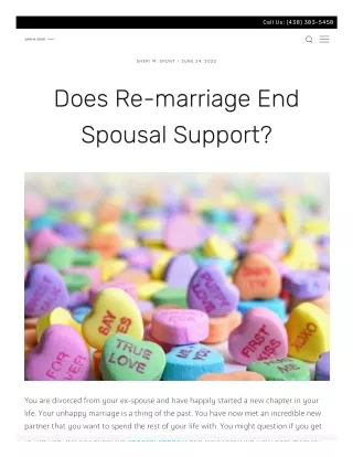 What is the Impact of Remarriage on Spousal Support?