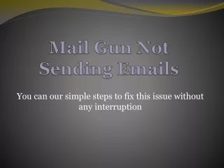 mail gun not sending emails