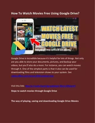 how to watch movies free using google drive