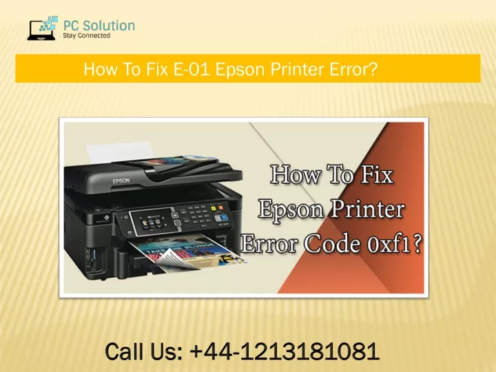 how to fix e 01 epson printer error