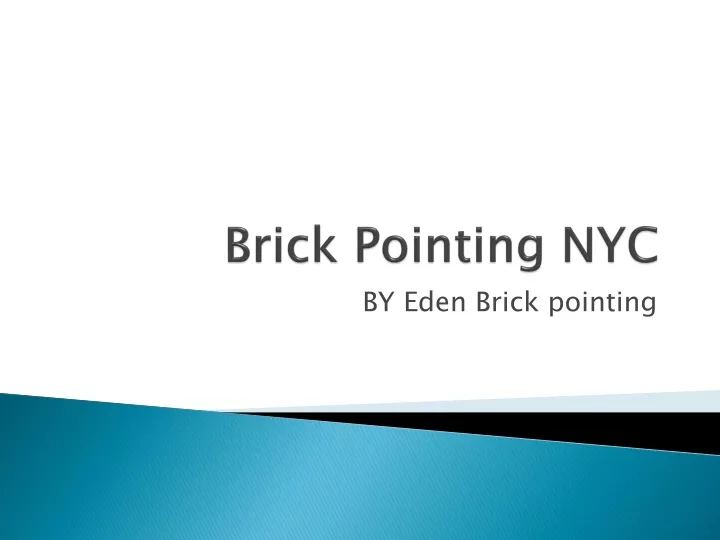 brick pointing nyc