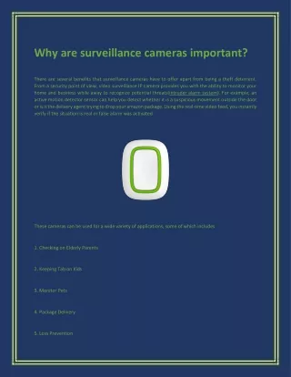Why are surveillance cameras important?