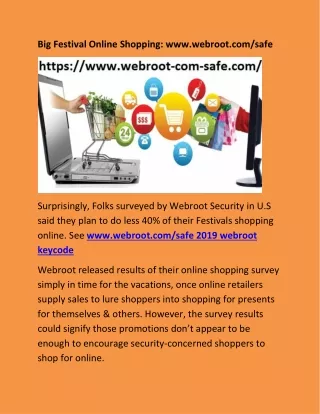 big festival online shopping www webroot com safe