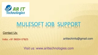 Mulesoft Job Support | Mulesoft Online Job Support - AR IT