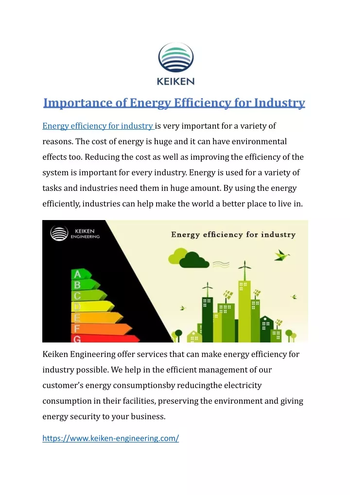 importance of energy efficiency for industry