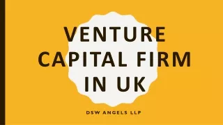 Venture Capital Firm UK - DSW Angels LLP