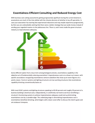 essentialness efficient consulting and reduced