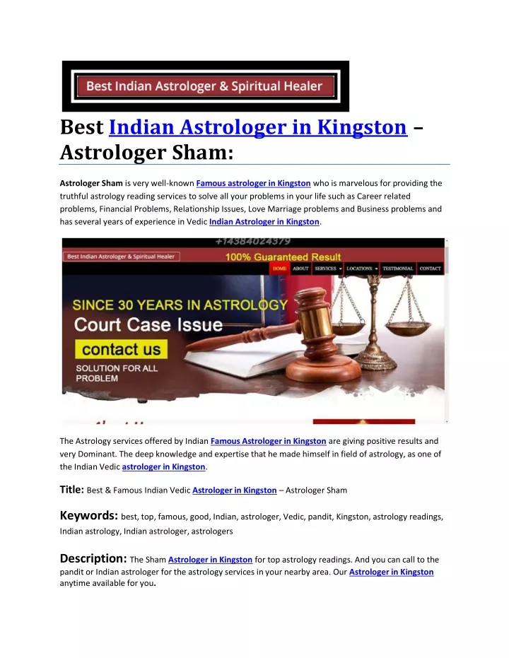 best indian astrologer in kingston astrologer sham