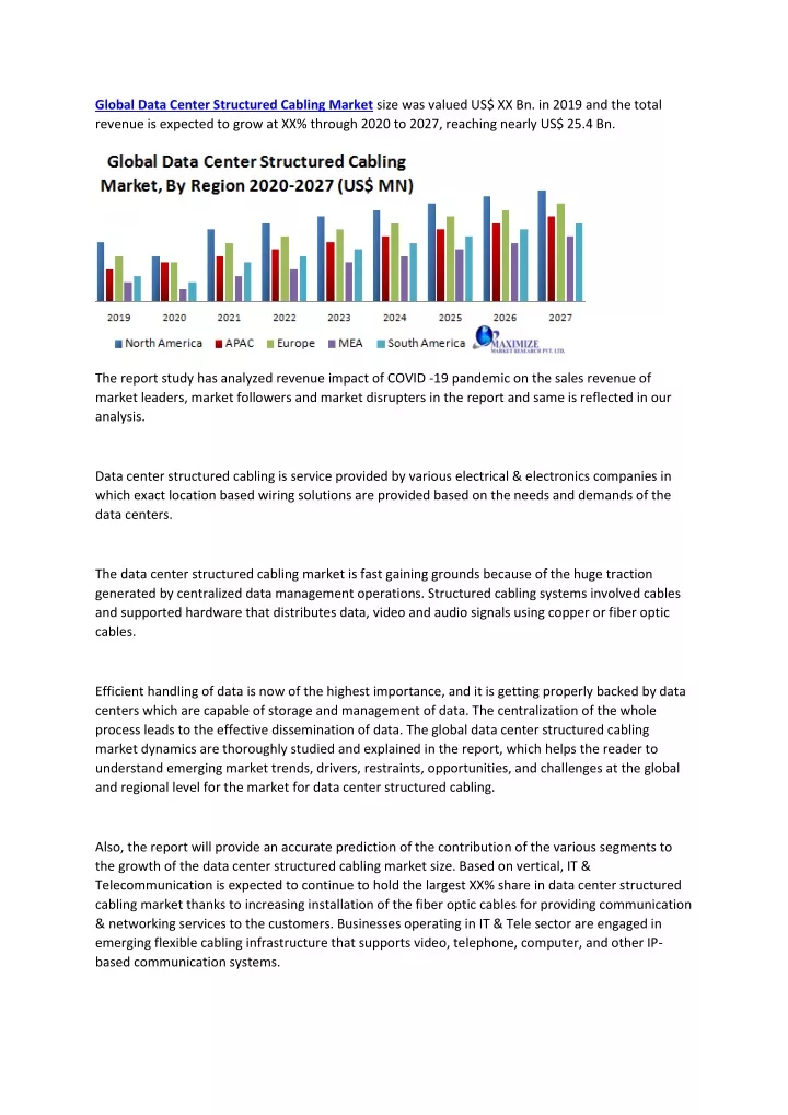 global data center structured cabling market size