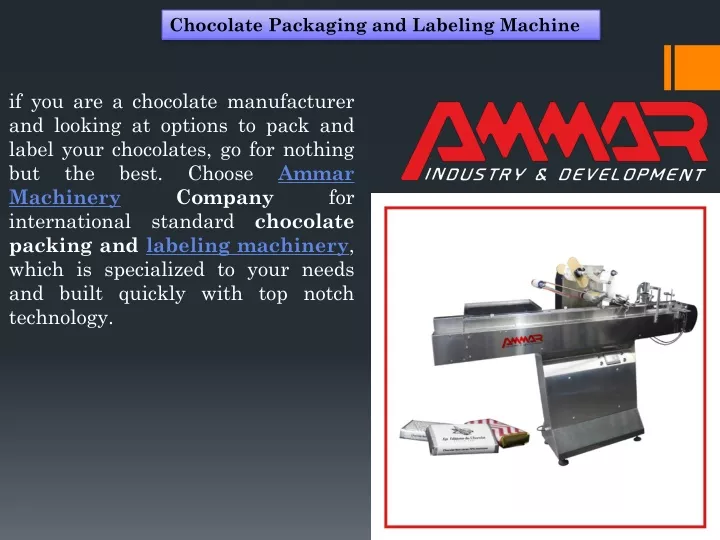 chocolate packaging and labeling machine