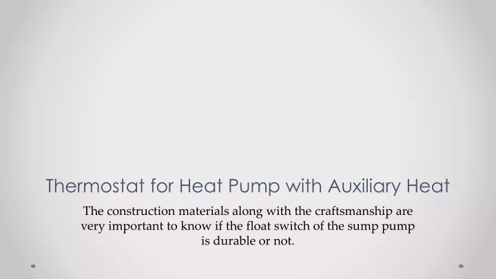 thermostat for heat pump with auxiliary heat